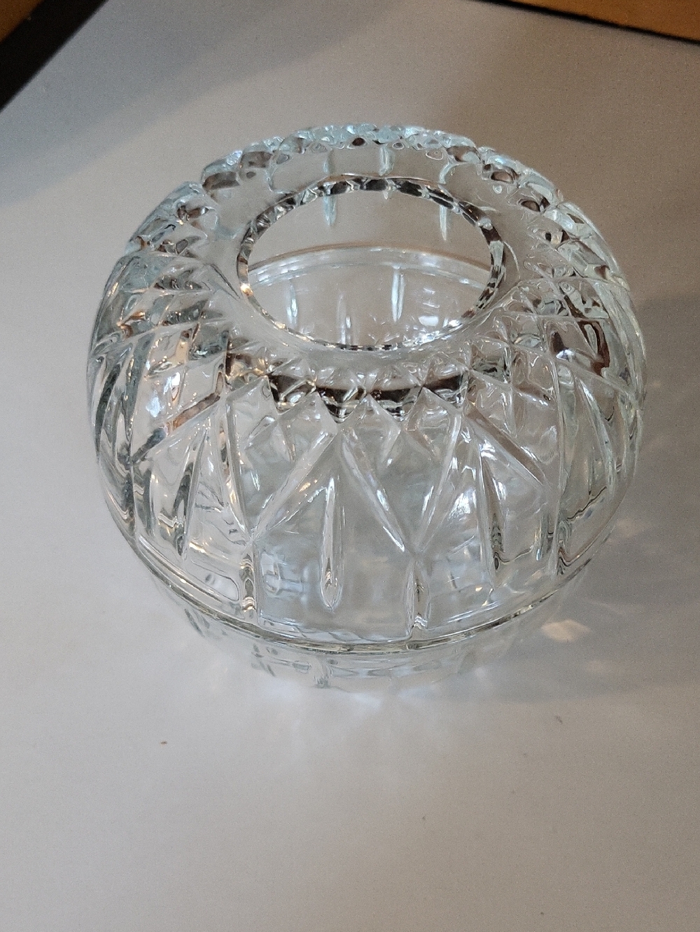 Vintage Homco Clear Cut Glass Fairy Lamp